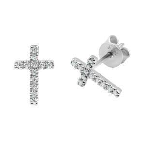 Cross - Kreuz Ohrringe - Silber 925