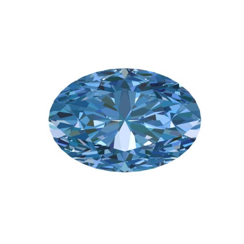 Moissanite / OVAL / Niebieski /VVS1