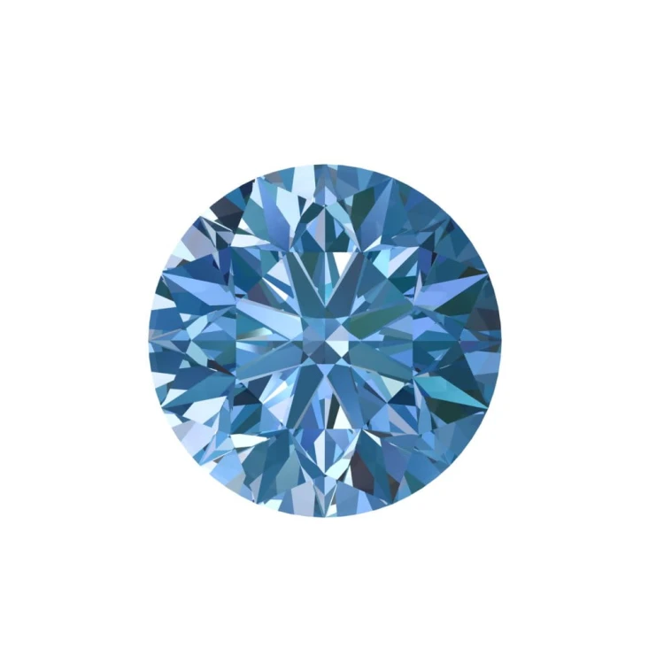 Moissanite /Okrągły/ Niebieski / VVS1