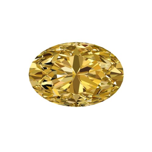 Moissanite / OVAL / Żółty / VVS1