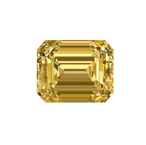 Moissanite / Emerald / Żółty / VVS1