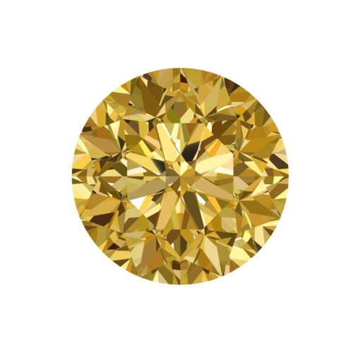 Moissanite /Okrągły/ Żółty / VVS1