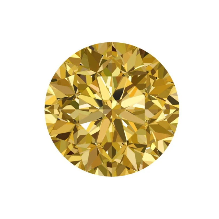 Moissanite /Okrągły/ Żółty / VVS1