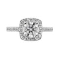 Halo Moissanit Ring 925er Silber Elegance