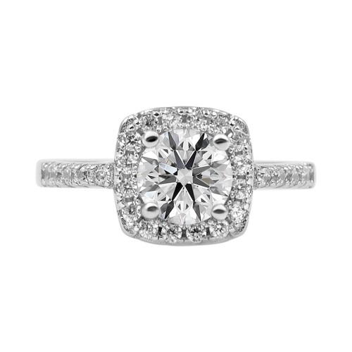 Halo Moissanit Ring 925er Silber Elegance