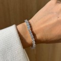 4-Zinken Moissanit Tennisarmband 5mm