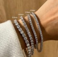 4-Zinken Moissanit Tennisarmband 5mm