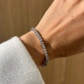 4-Zinken Moissanit Tennisarmband 3mm