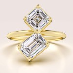 Twisted - Moissanit Verlobungsring In Krappenfassung- 14k Gold (1) (1) (1) (1) (1) (1) (1) (1) (1)