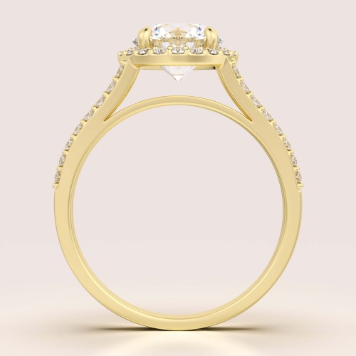 verlobungsring halo moissanit 2ct brillantschliff front gelbgold dualrail hariets.jpg