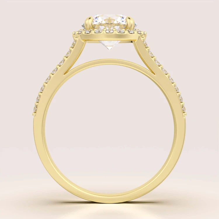 verlobungsring halo moissanit 2ct brillantschliff front gelbgold dualrail hariets.jpg