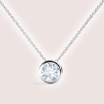 Prima - Beze-Einstellung Moissanit Anhänger 1.0ct  - Silber 925