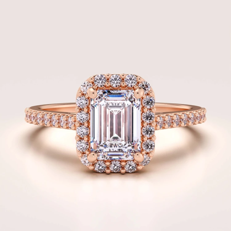 Verlobungsring-Halo-Stardust-labordiamant-1ct-Emerald-Schliff-Rotgold-HARIETS.jpg