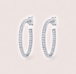 Runde HOOP-Ohrringe mit Moissaniten – 925er Silber