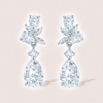 Hängende Ohrringe mit Moissaniten im Pearschliff, 8,8 ct - Silber 925