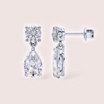 Ohrringe mit Moissaniten – 925er Silber: Pure Drop