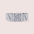 Siegelring mit 1ct Moissanit - Silber 925