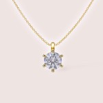 Halskette mit Moissanit Brillantschliff – Sparkle 14k Gold