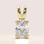 Anhänger mit Moissanit im Ovalschliff 1 ct Mellow – 585er Gold