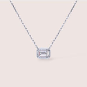 Moissanit-Halskette mit Smaragdschliff – 925er Silber Eden 