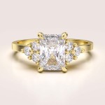 Verlobungsring Trinity mit Labordiamant 1 ct im Radiant-Schliff – Legacy 14k Gold