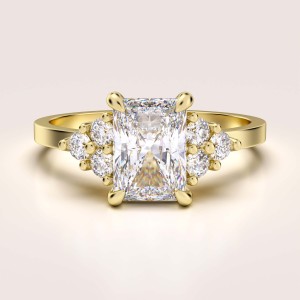 Verlobungsring Trinity mit Labordiamant 1 ct im Radiant-Schliff – Legacy 14k Gold