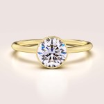 1ct Ring in einer Zargenfassung - 14k Gold (1)