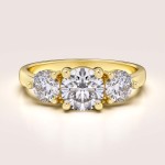 Verlobungsring Trinity mit Labordiamanten ca. 2 ct – Trigem 14k Gold
