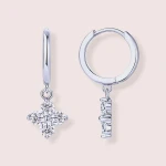 Ohrringe mit Moissaniten – Floriss 925er Silber