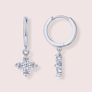Ohrringe mit Moissaniten – Floriss 925er Silber