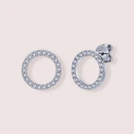 Runde Ohrringe mit Moissaniten – Orelia 925er Silber