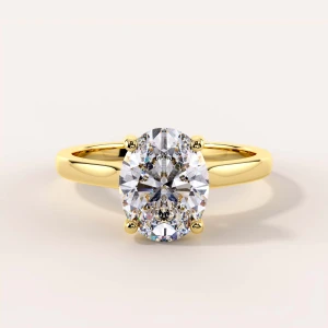 Verlobungsring mit 2 ct Labordiamant im Ovalschliff – Noelle, 585er Gold