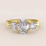 Verlobungsring in 24h Trinity mit 1,7 ct Moissaniten – Luminance aus 14k Gold