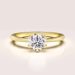 Verlobungsring in 24h mit Moissanit – Solitaire: Antica aus 14k Gold