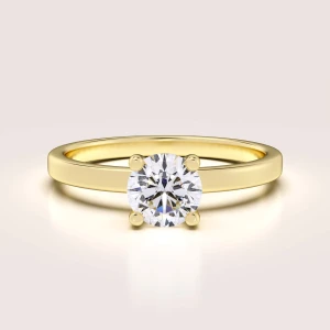 Verlobungsring in 24h mit Moissanit – Solitaire: Flare aus 14k Gold