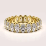 Ehering in 24h Eternity mit ovalen Moissaniten ca. 6 ct aus 14k Gold