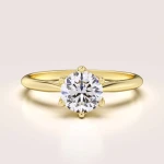 Verlobungsring in 24h mit 1 ct Moissanit – Classic aus 14k Gold