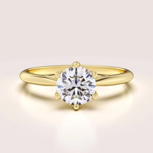 Verlobungsring in 24h mit 1 ct Moissanit – Classic aus 14k Gold