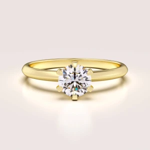 Verlobungsring in 24h Solitaire mit Moissanit – The One® aus 14k Gold