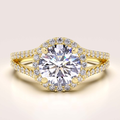 verlobungsring halo moissanit 2ct brillantschliff gelbgold dualrail hariets.jpg