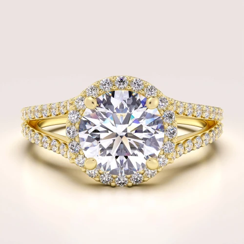 verlobungsring halo moissanit 2ct brillantschliff gelbgold dualrail hariets.jpg