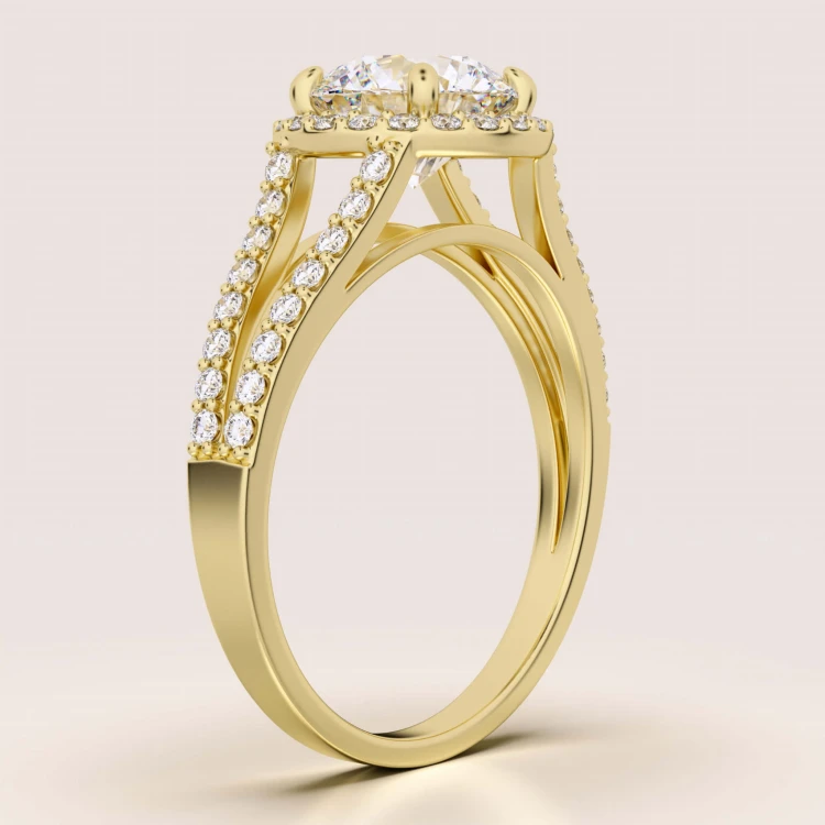 verlobungsring halo moissanit 2ct brillantschliff seite gelbgold dualrail hariets.jpg