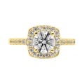 Halo Moissanit Ring 925er Silber Elegance